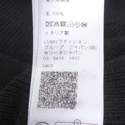 CELINE wool Eddie period Triomphe half zip trucker collar sweater