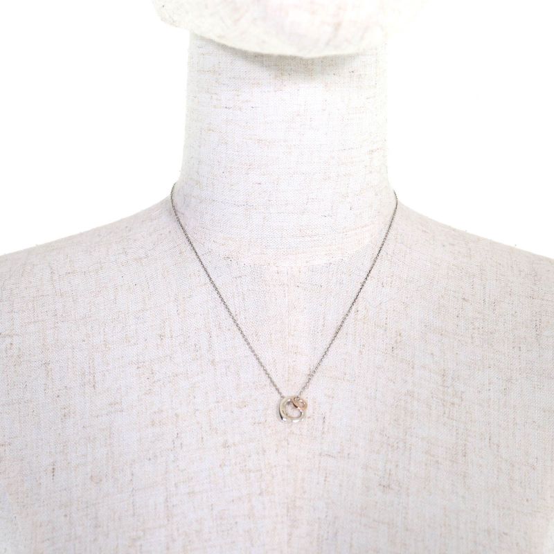 Tiffany & Co Tiffany & Co Elsa Peretti Double Open Heart Pendant 925 750