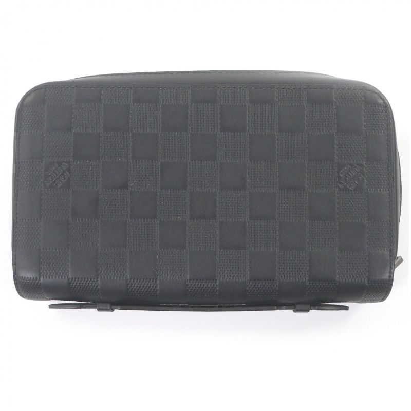 Louis Vuitton N61254 Damier Infini Leather Round Zipper - Long Wallet Long