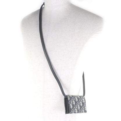 DIOR Homme Canvas Leather Oblique Shoulder Strap Nano Pouch Beige Navy With