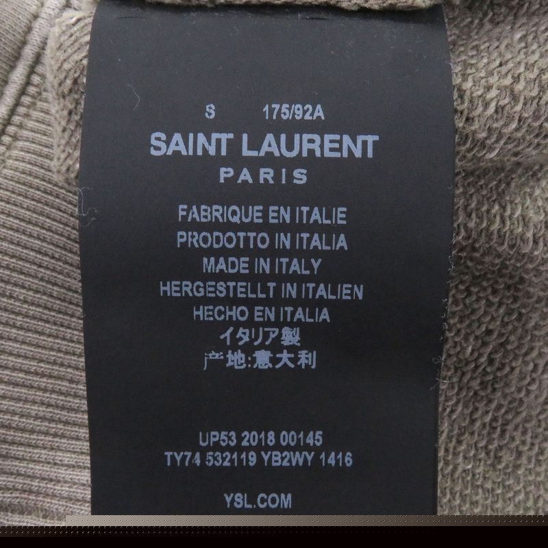 Saint Laurent Paris 532119 Vintage Processing Front Logo Pullover Parka Hoodie