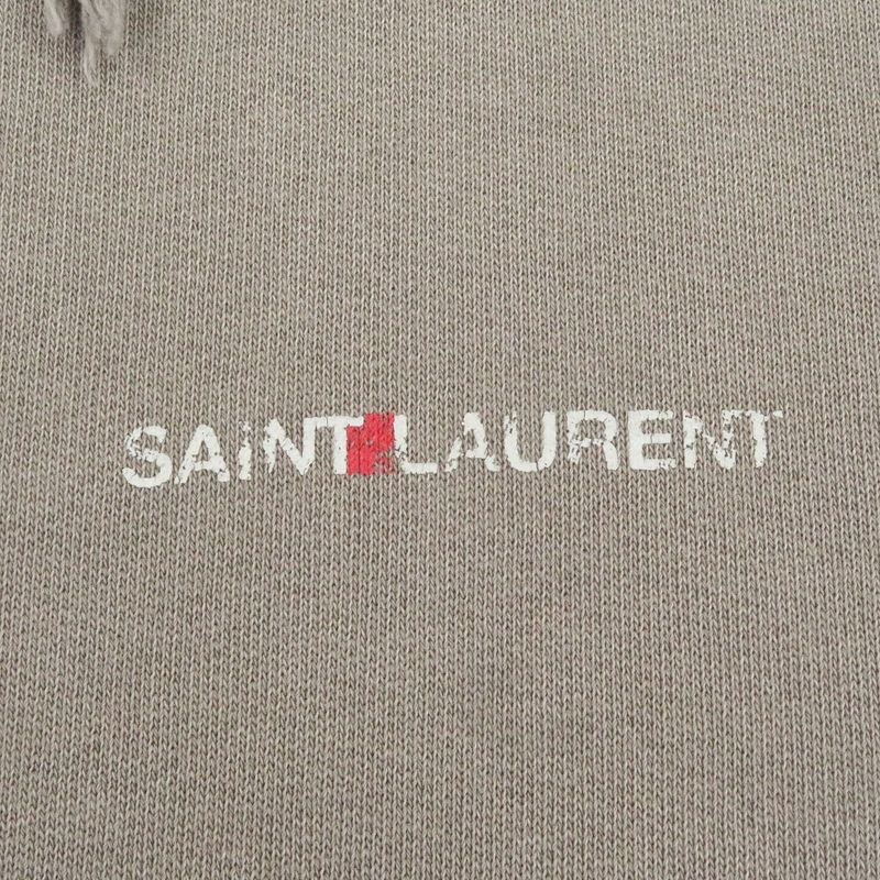 Saint Laurent Paris 532119 Vintage Processing Front Logo Pullover Parka Hoodie