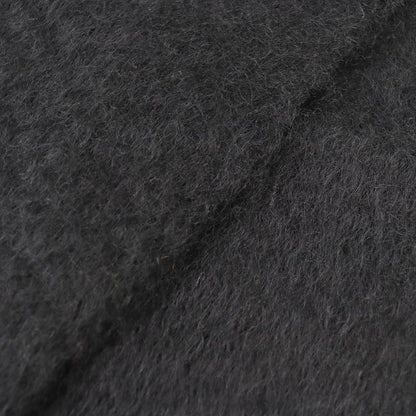 LOEWE Mohair Wool Anagram Leather Patch Long Muffler With Fringe - Black Made