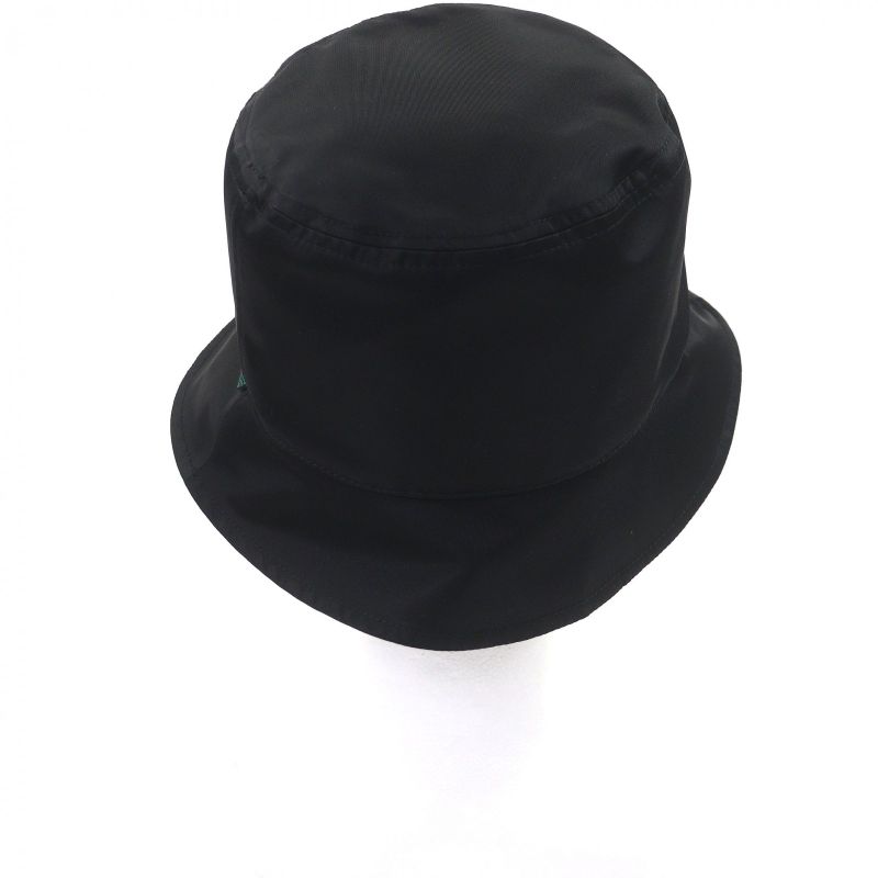GUCCI 813534 Embossed Logo Sherry Line Bucket Hat Black Made In Italy Genuine