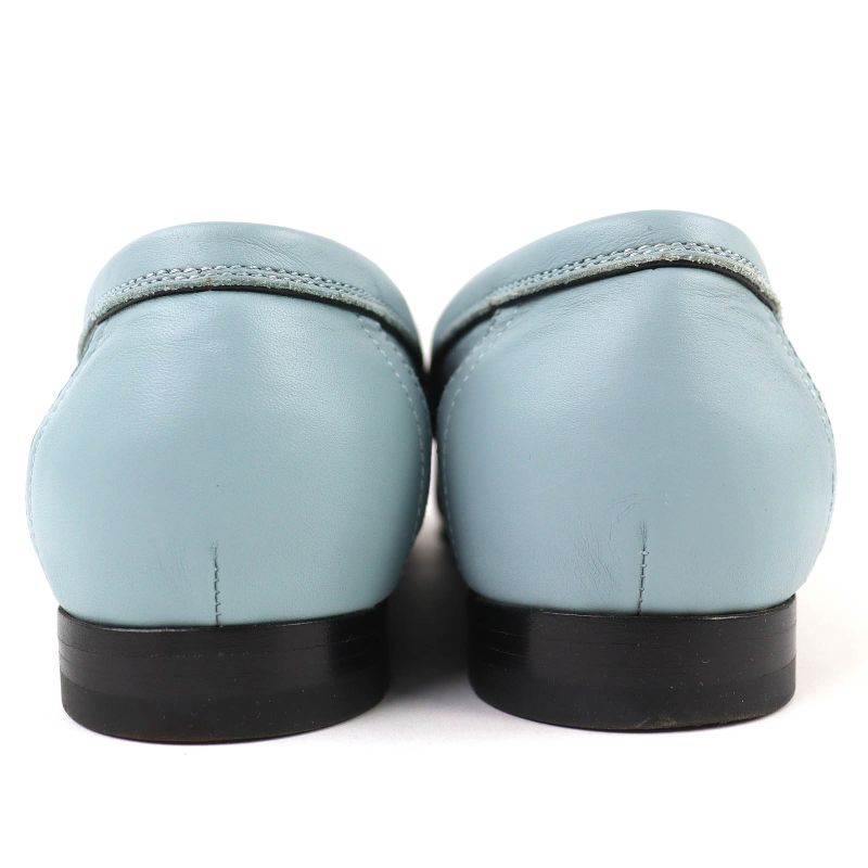 HERMES 2022 Made 221004z Constance Moccasin Shoes Leather Lofa Light Blue