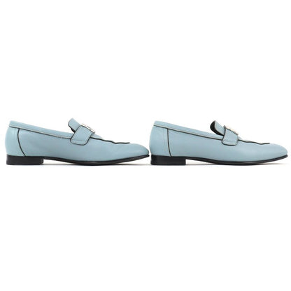 HERMES 2022 Made 221004z Constance Moccasin Shoes Leather Lofa Light Blue