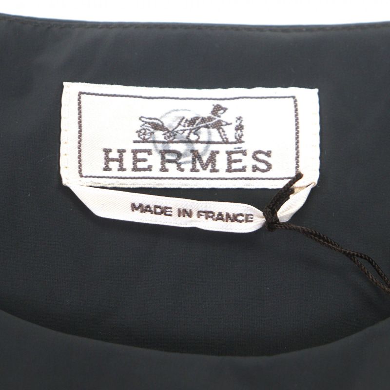 HERMES 21AW Serie Button Filled Pullover Puffer Short Sleeve Short Sleeve