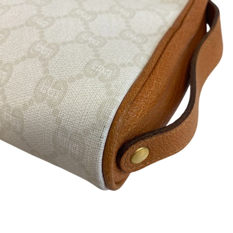 GUCCI Clutch Bag Pouch Old GUCCI Second Bag White Ladies