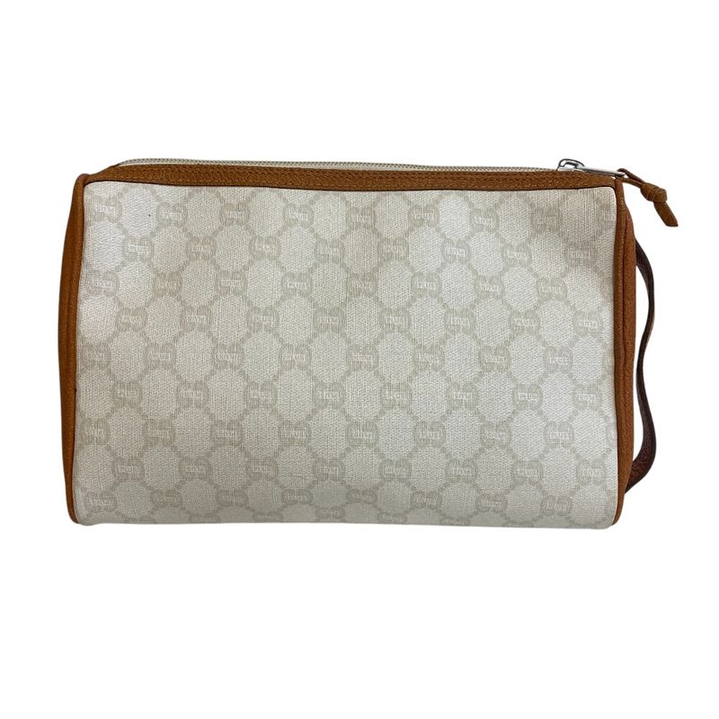 GUCCI Clutch Bag Pouch Old GUCCI Second Bag White Ladies