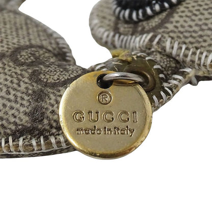 GUCCI Key Holder Women's Brand Gucciori Chihuahua GG Supreme Beige Brown Dog