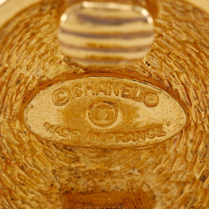 Chanel Chanel Coco Mark Quilted Vintage Gold Plated 22.0 g Earrings