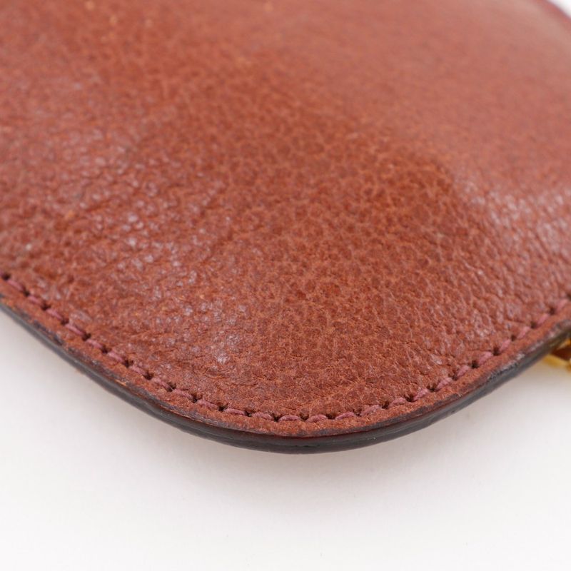 GUCCI Old GUCCI Leather Brown Unisex Key Case