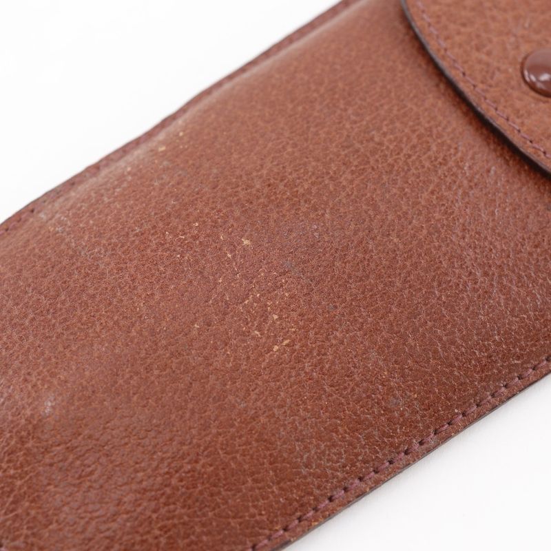 GUCCI Old GUCCI Leather Brown Unisex Key Case