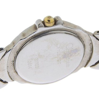 Christian DIOR Stainless Steel Quartz Analog Display Ladies White Dial
