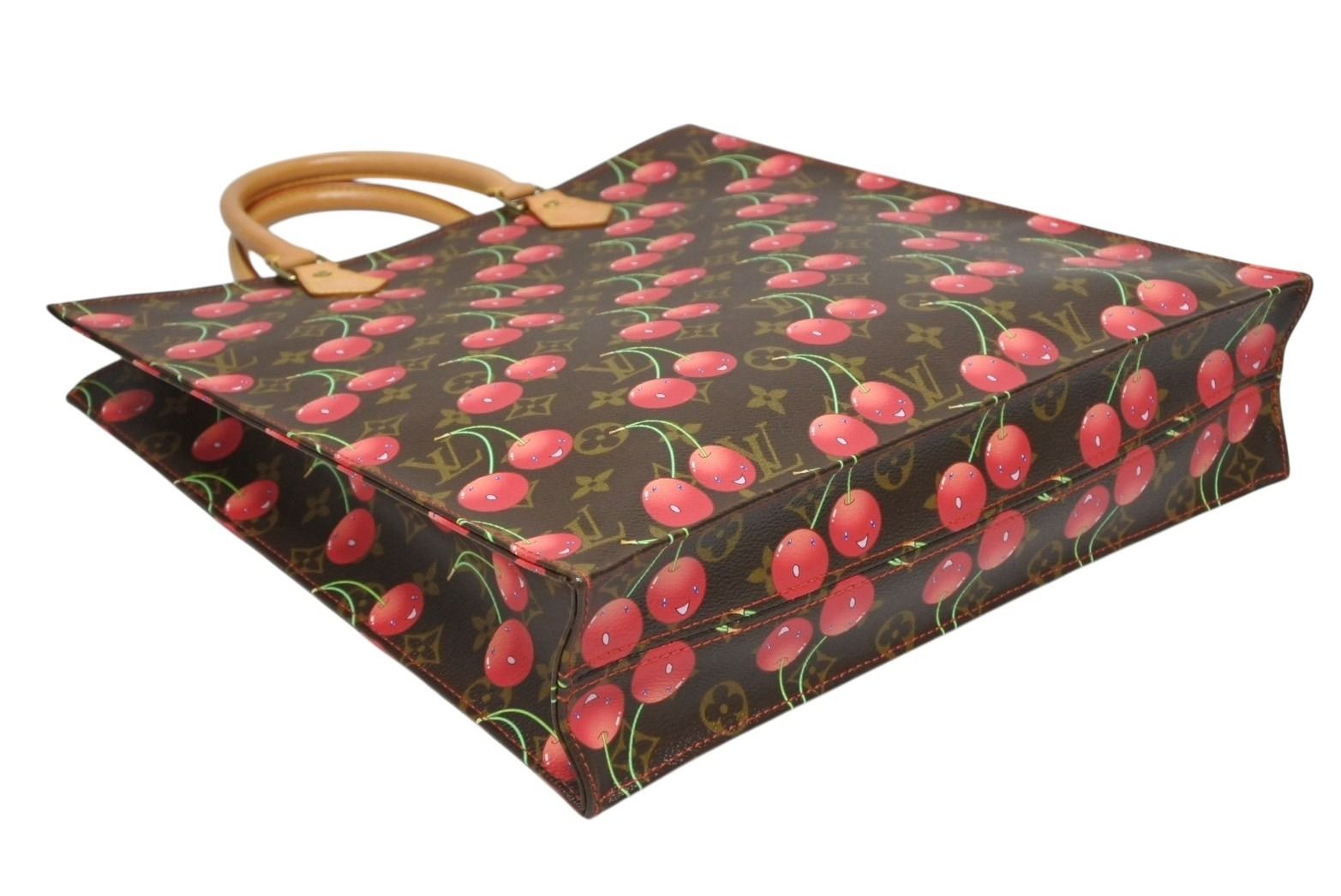 Louis Vuitton Tote Bag Takashi Murakami Sac Plat Monogram Cherry Brown — view 8
