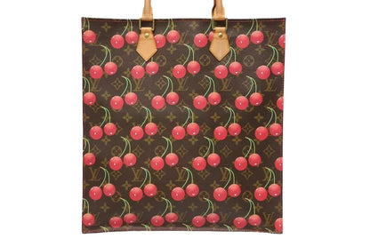 Louis Vuitton Tote Bag Takashi Murakami Sac Plat Monogram Cherry Brown — view 3