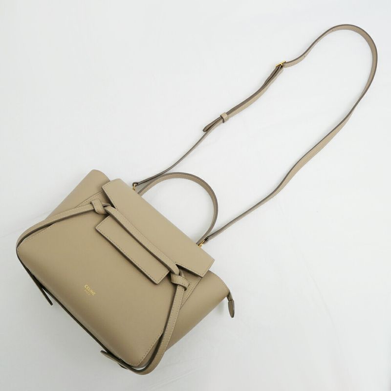 CELINE Belt Bag Nano Greige 189003 Shoulder Bag Hand Ladies Others