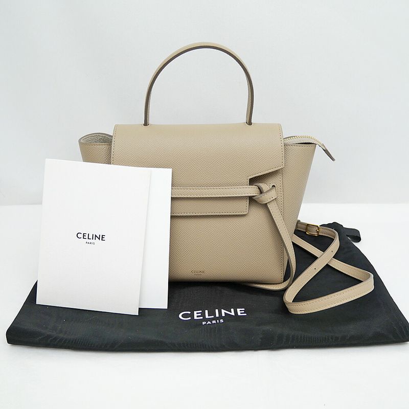 CELINE Belt Bag Nano Greige 189003 Shoulder Bag Hand Ladies Others