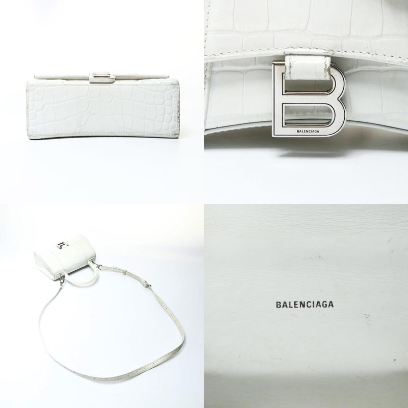 Balenciaga Shoulder Bag Hourglass XS 2-Way Embossed Leather