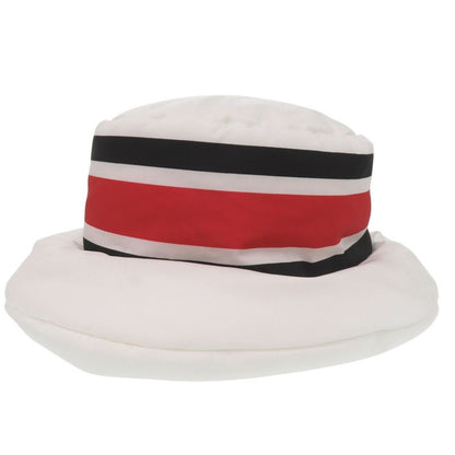PRADA Re Nylon Logo Print Volume Bucket Hat Polyester Polyamide White 0674 PRADA