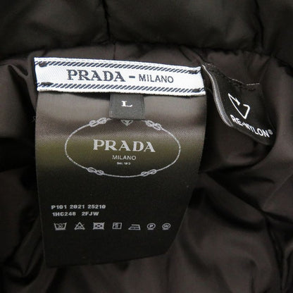 PRADA Re Nylon Logo Print Volume Bucket Hat Polyester Polyamide Black 0673 PRADA