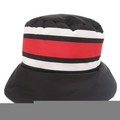 PRADA Re Nylon Logo Print Volume Bucket Hat Polyester Polyamide Black 0673 PRADA