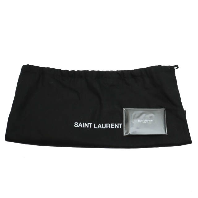Saint Laurent Paris Logo Canvas Leather Body Waist Bag 557831 Black Used AA•