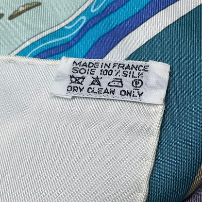HERMES Carre 90 Scarf Silk Soie Li Love For Silk Multicolor