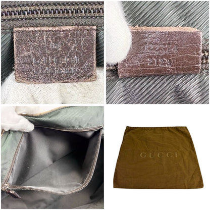 GUCCI Messenger Shoulder Bag GG Supreme Brown Beige Pvcleather