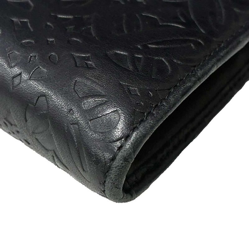 LOEWE Anagram Repeat L Zip Leather Wallet Black