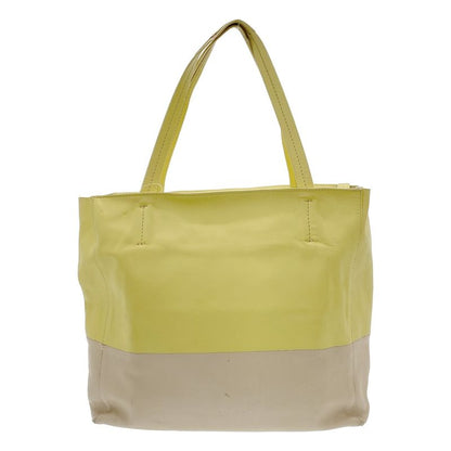 CELINE Horizontal Cabas Bicolor Tote Bag Yellow Beige