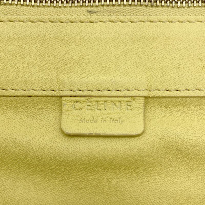 CELINE Horizontal Cabas Bicolor Tote Bag Yellow Beige