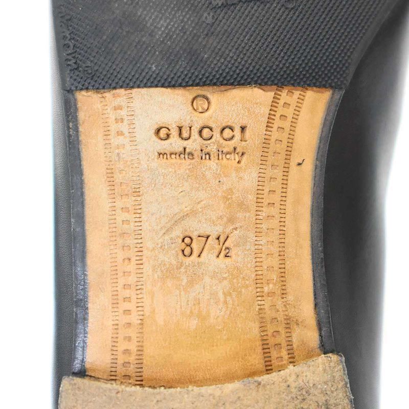 GUCCI Jordan Horsebit Loafers 404069 Black 37 1 2