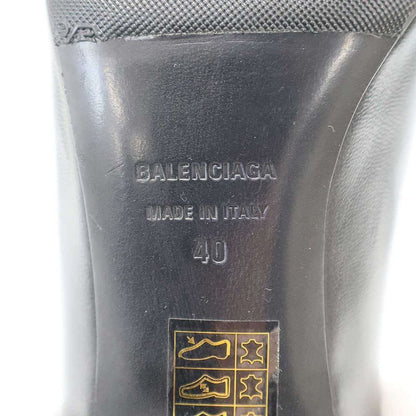 BALENCIAGA BB Square Knife Mule Shoes 614924 Black 40