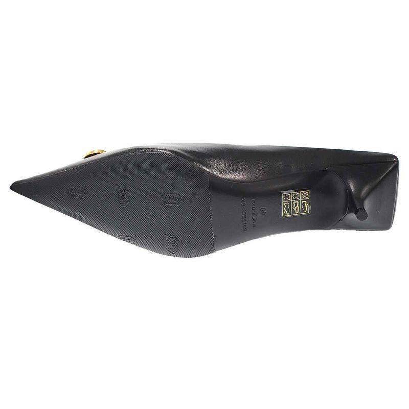 BALENCIAGA BB Square Knife Mule Shoes 614924 Black 40