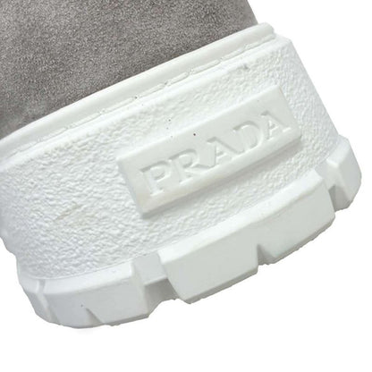 PRADA Suede Shearling Mouthpiece Boots 492 8830 Gray 39