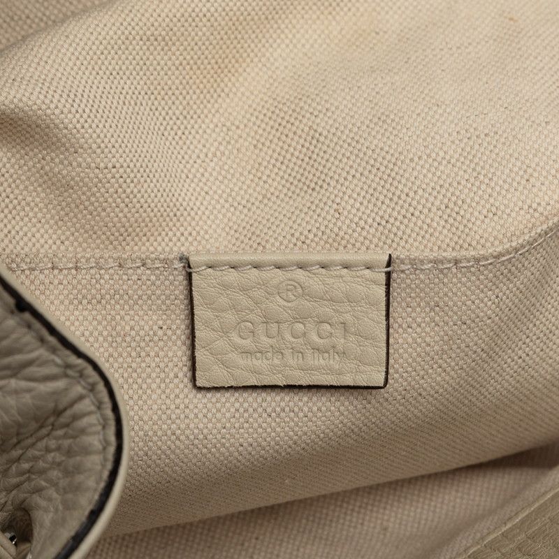 GUCCI Bamboo Rucksack Backpack 370833 White Ivory-leather Women's GUCCI