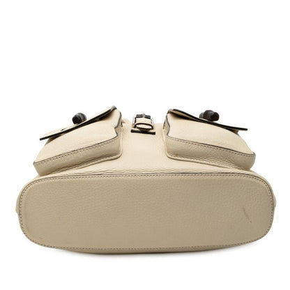 GUCCI Bamboo Rucksack Backpack 370833 White Ivory-leather Women's GUCCI