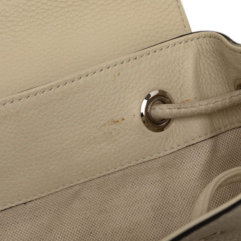 GUCCI Bamboo Rucksack Backpack 370833 White Ivory-leather Women's GUCCI