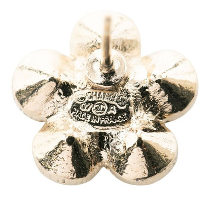 CHANEL Coco Mark Flower Motif Gold Plated Rhinestone Women's CHANEL