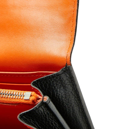 CELINE Large Flap Multifunction Black Leather Women's CELINE