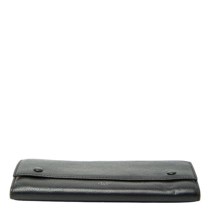 CELINE Large Flap Multifunction Black Leather Women's CELINE