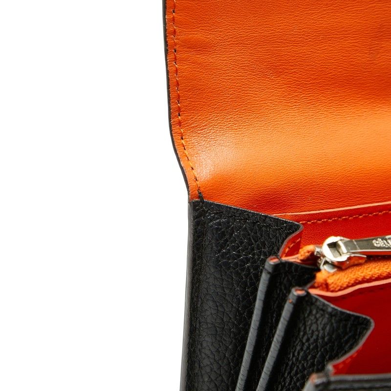 CELINE Large Flap Multifunction Black Leather Women's CELINE