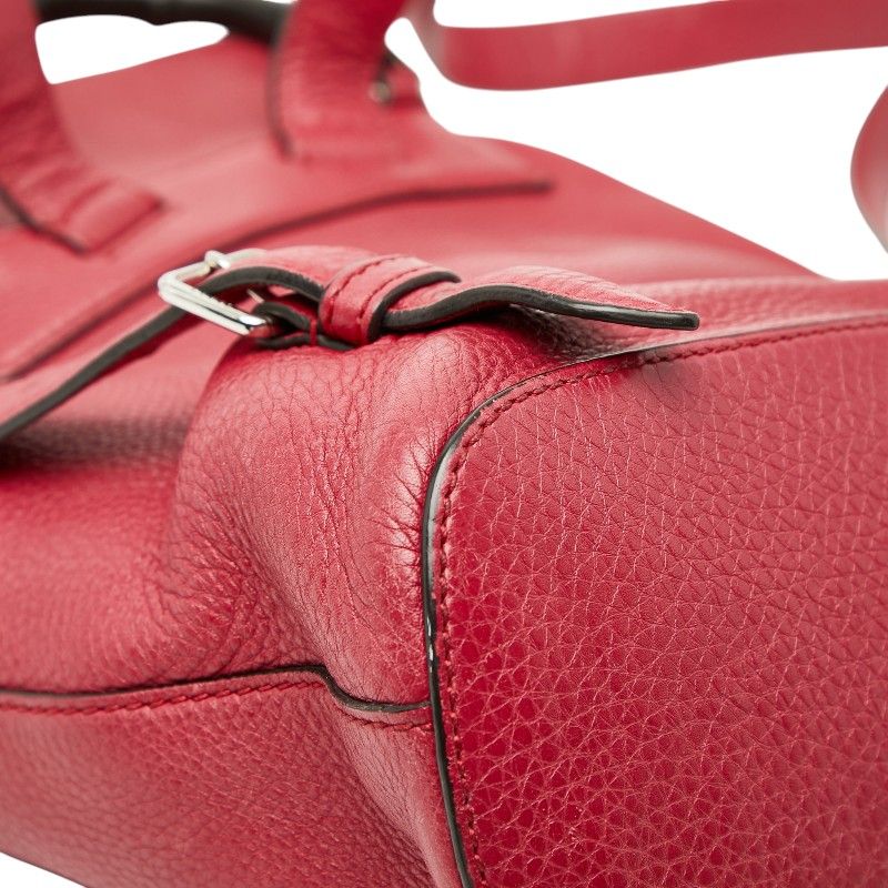 GUCCI Bamboo Rucksack Backpack 387149 Red Leather Women's GUCCI