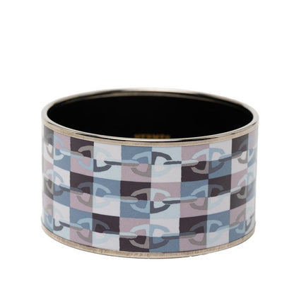 HERMES Enamel TGM Chaine D'ancre Cloisonne Silver - Multicolor - Metal Women's