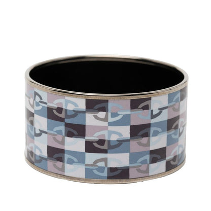 HERMES Enamel TGM Chaine D'ancre Cloisonne Silver - Multicolor - Metal Women's
