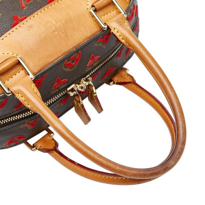 Louis Vuitton Monogram Taffetage Deville Cube M40922 Brown PVC Leather Ladies