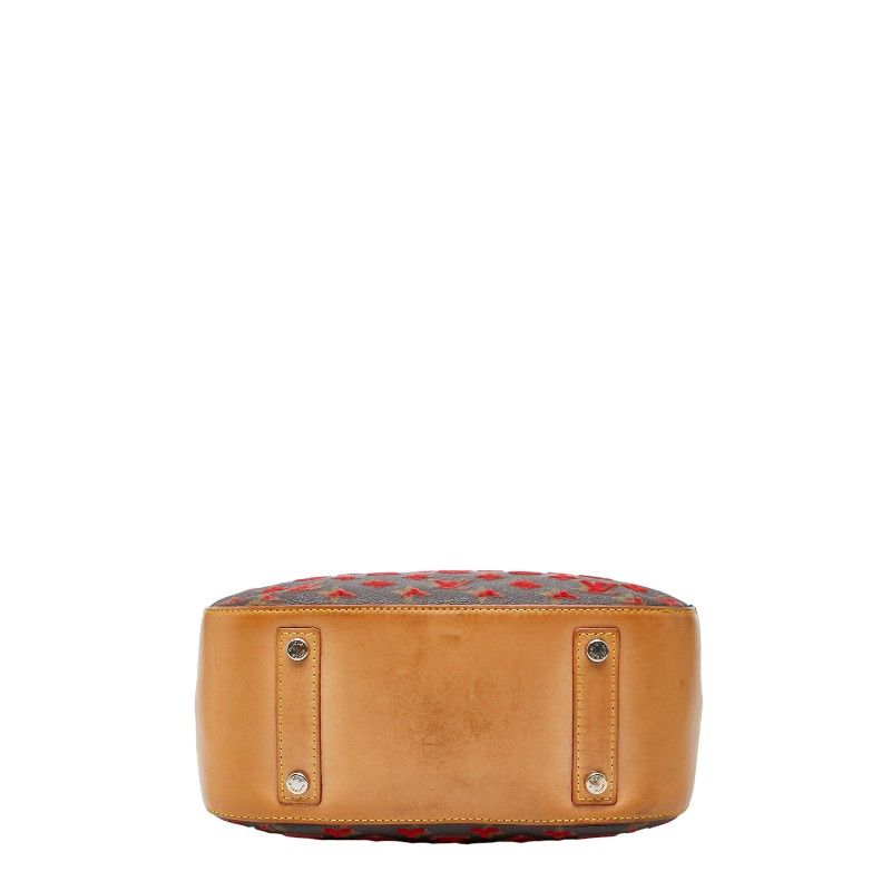 Louis Vuitton Monogram Taffetage Deville Cube M40922 Brown PVC Leather Ladies