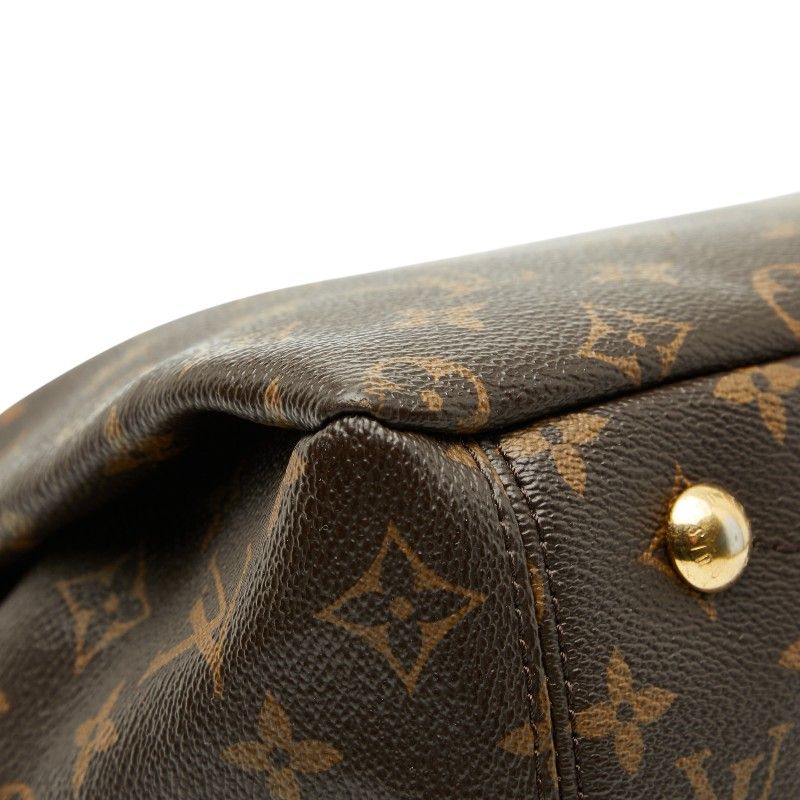 Louis Vuitton Monogram Pallas Handbag Shoulder Bag 2WAY M41633 Brown Purple PVC