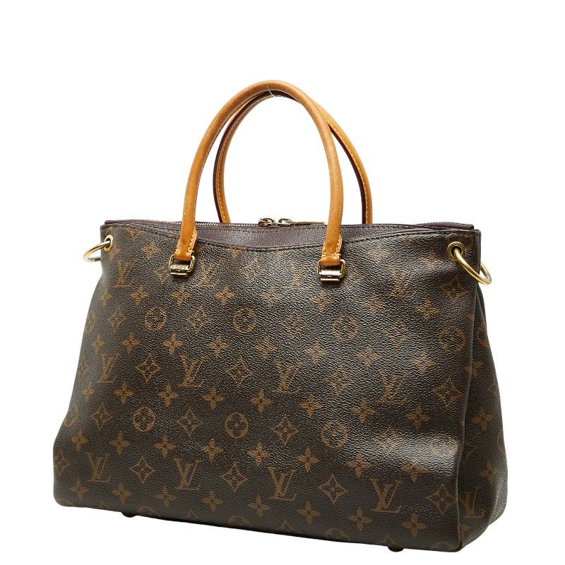 Louis Vuitton Monogram Pallas Handbag Shoulder Bag 2WAY M41633 Brown Purple PVC